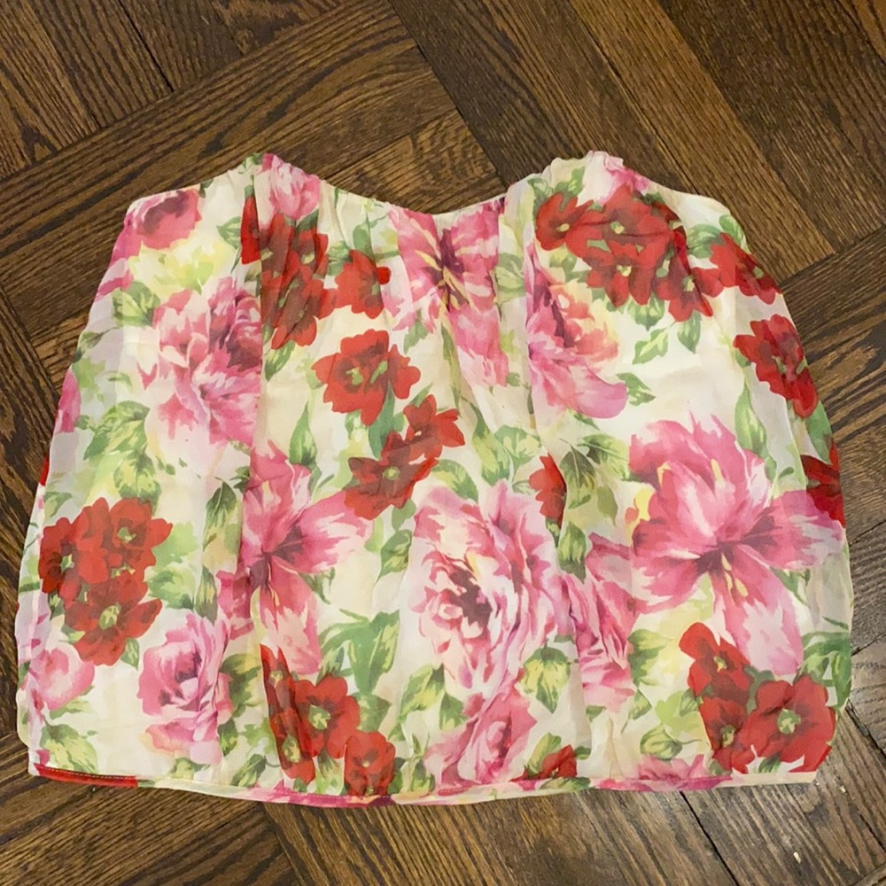 Mason strapless floral top
